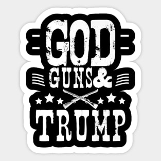 Mens God Family Guns And Trump Country Patriots Sticker